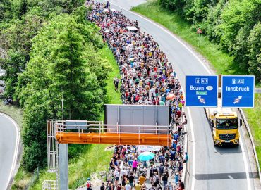Proteste am Brenner: Demonstration gegen Transitverkehr