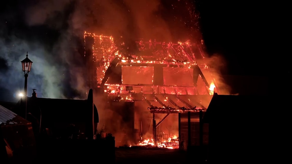 Großbrand in der Spargelstadt Beelitz