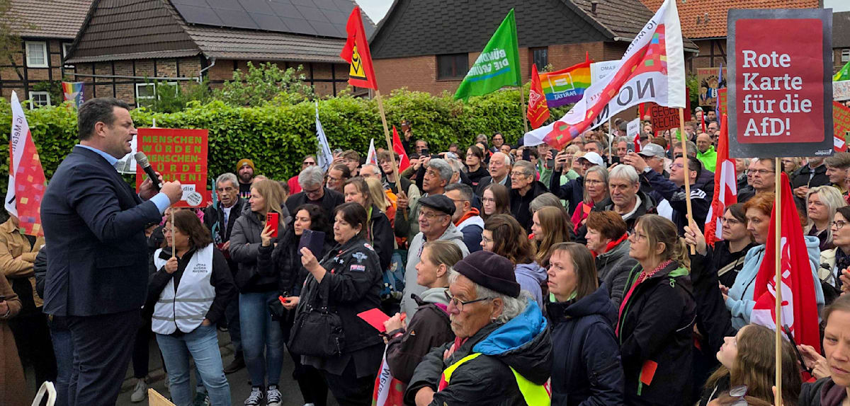 Protest gegen AfD-Veranstaltung in Peine
