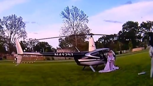 Helikopter statt Limousine: Extravagante Ankunft beim Abschlussball