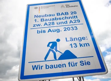 Ausbau der A20 in Niedersachsen gestartet