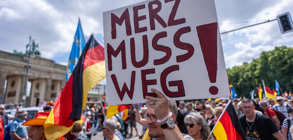 Proteste gegen die Bundesregierung in Berlin