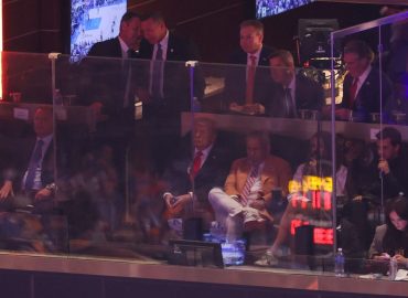 Donald Trump und die New York Knicks im Madison Square Garden