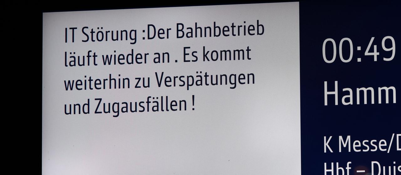 Störung bei der Deutschen Bahn behoben