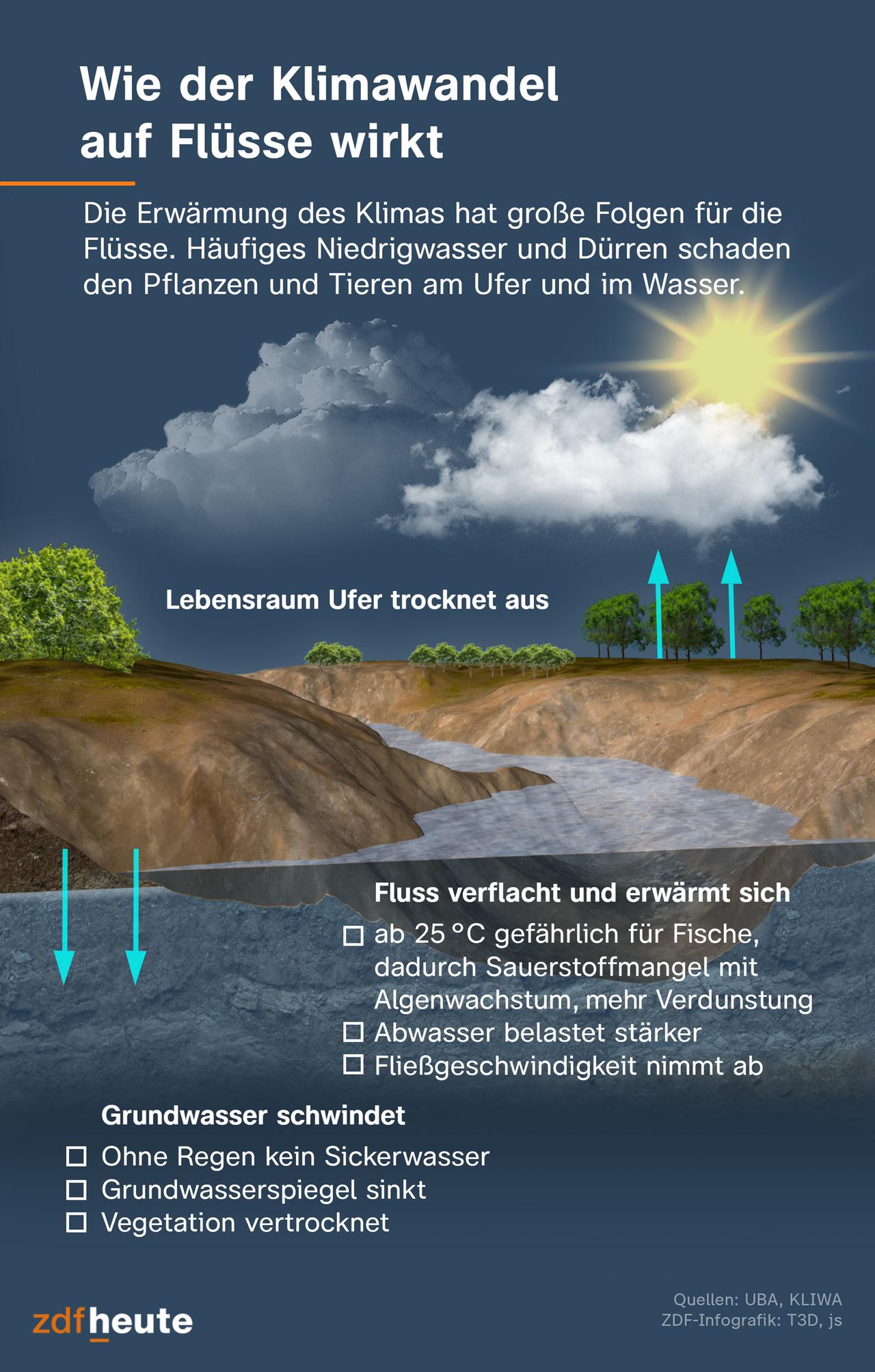 Schifffahrt am Rhein durch Niedrigwasser beeinträchtigt