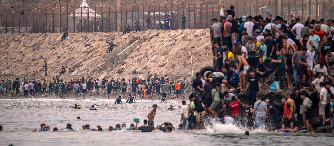 40.000 Migranten in der spanischen Exklave Ceuta