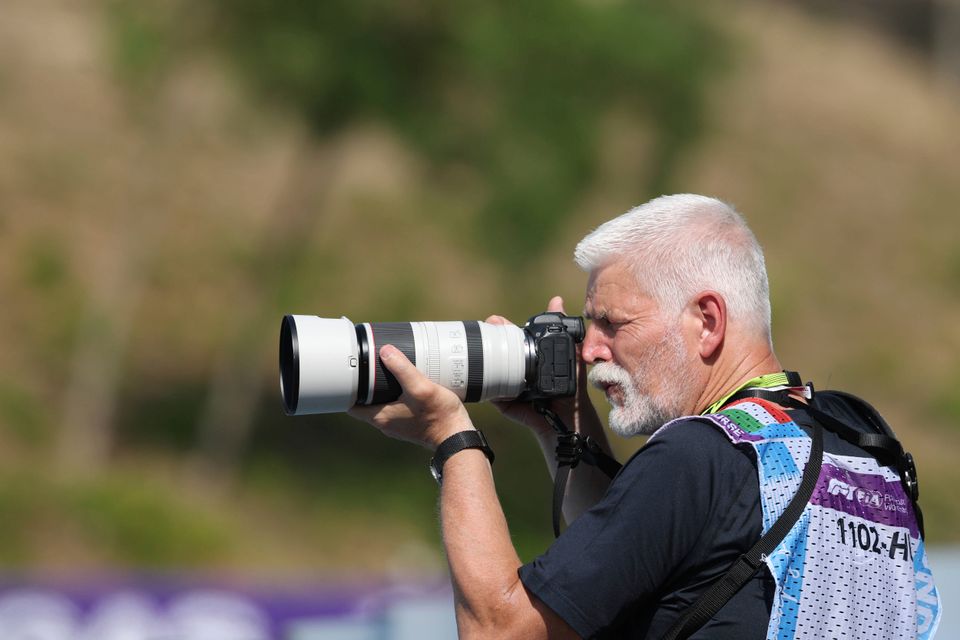 Petr Pavel als Pressefotograf bei Motorsportevents
