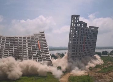 Sprengung in China: Gebäude in Dandong zerstört