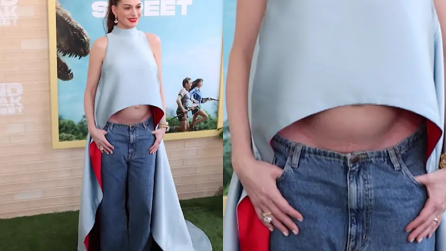 Anne Hathaway reagiert mit Humor auf Babybauch-Gerüchte