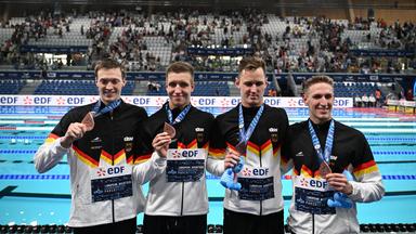 Erfolgreiche deutsche Freistil-Staffel bei der Schwimm-EM