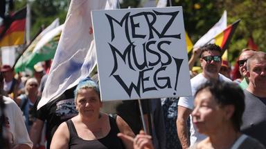 Demonstration in Plauen gegen die Bundesregierung