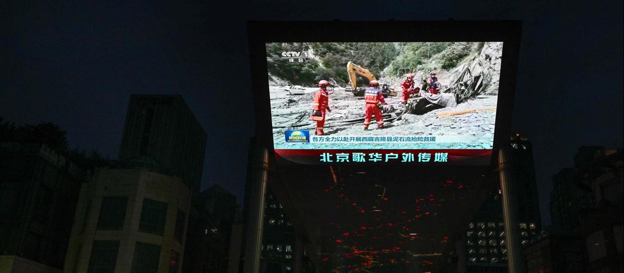 Kontrollierte Berichterstattung nach Sturzflut in Tibet