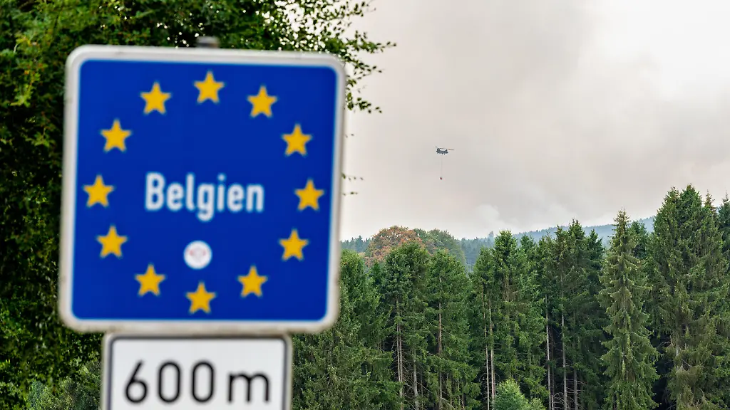 Evakuierung bei Monschau aufgrund von Waldbrand im Hohen Venn
