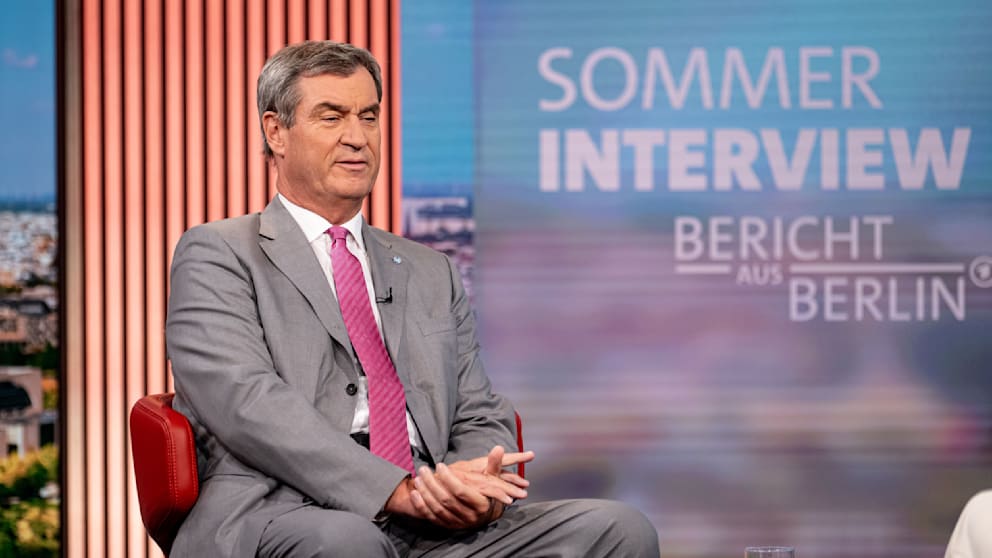 Markus Söder im ARD-Sommerinterview: Überzeugung über Friedrich Merz als Kanzler