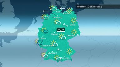 Sommer kehrt vorübergehend zurück: Hitze am Donnerstag, gefolgt von Gewittern