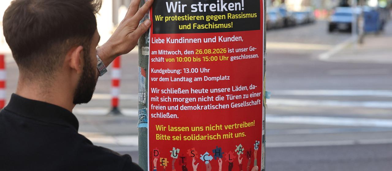 Migrantenproteste in Sachsen-Anhalt: Geschäfte schließen als Zeichen gegen Rassismus