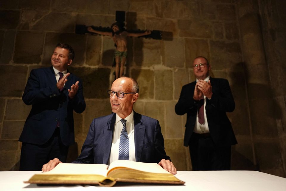 Merz auf Wahlkampfbesuch in Sachsen-Anhalt
