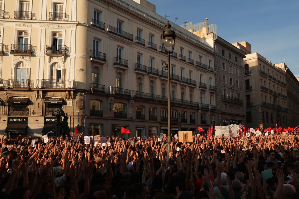 Proteste gegen Wohnungsnot in Madrid