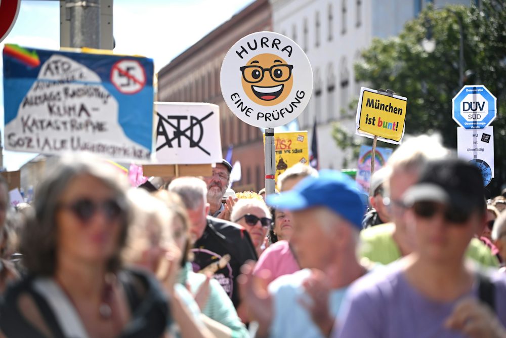 Münchner Prüfdemo gegen AfD-Verbotsverfahren