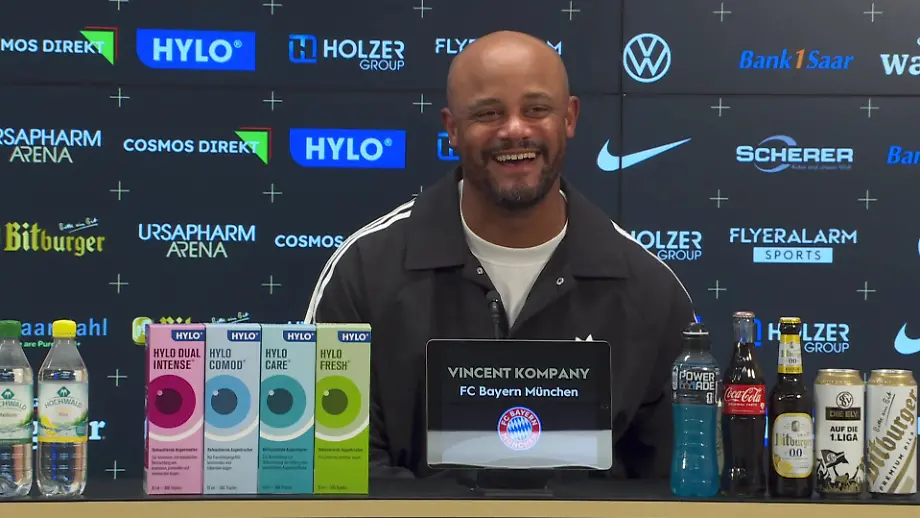 Kompany erhält Applaus in der Pressekonferenz