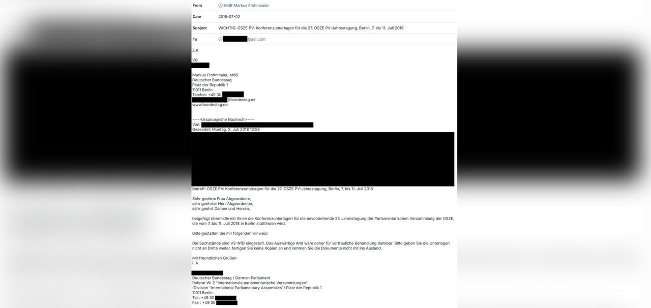 Frohnmaiers Umgang mit geheimen Dokumenten und internationalen Kontakten